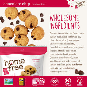 Homefree gluten-free mini cookies chocolate chip kid-friendly bite-sized treat for lunchboxes