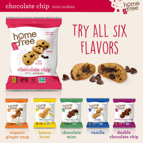 Homefree gluten-free mini cookies chocolate chip classroom lunch moment with kids