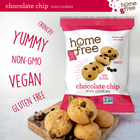Texture of Homefree whole-grain cookie showing wholesome nutrition.