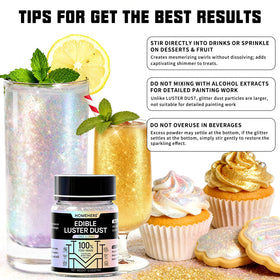 HomeHere chocolate tint luster dust deepens dessert tones without flavor change.