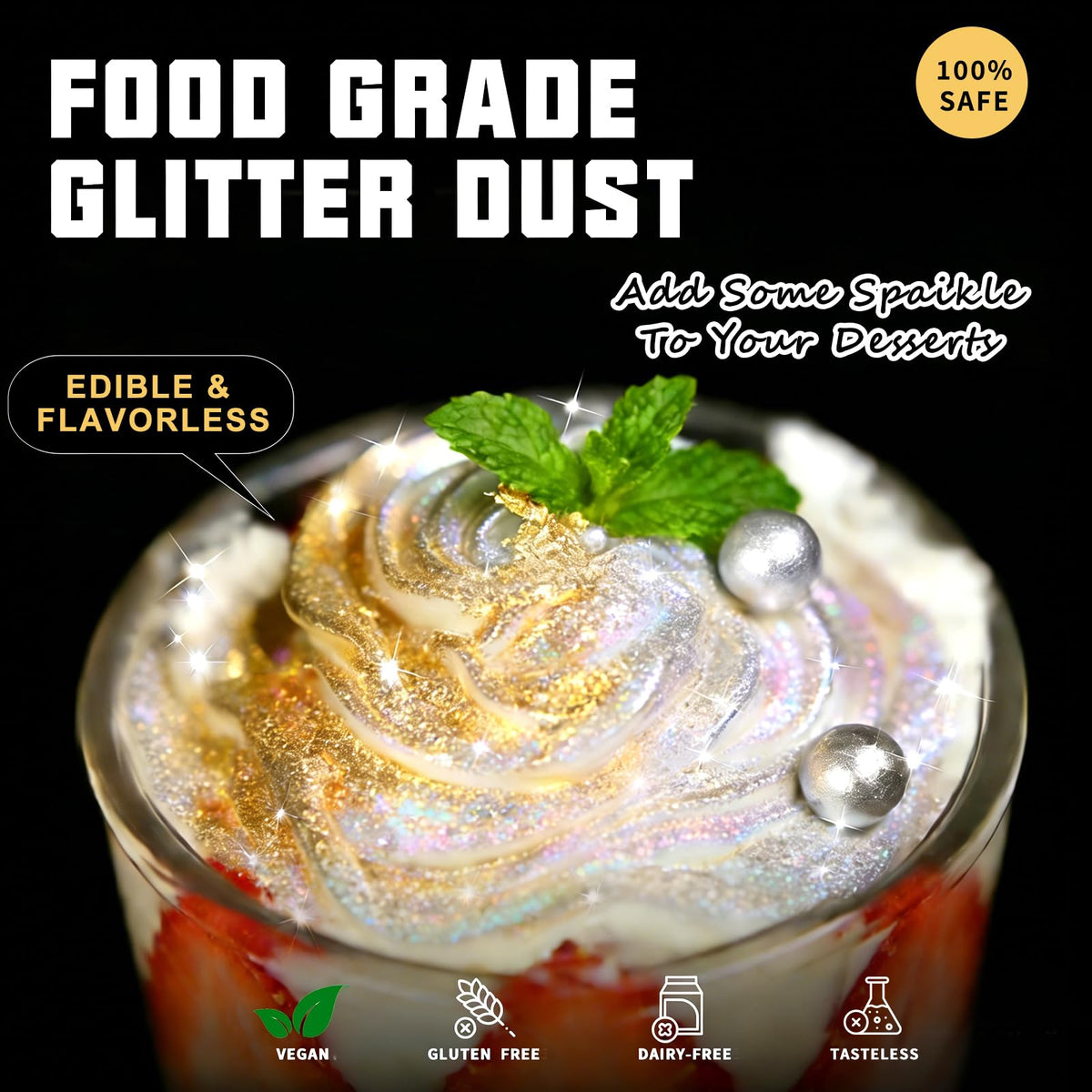 HomeHere emerald green glow luster dust brightens holiday cookies.