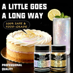 HomeHere rainbow multicolor luster dust creates dazzling dessert accents.