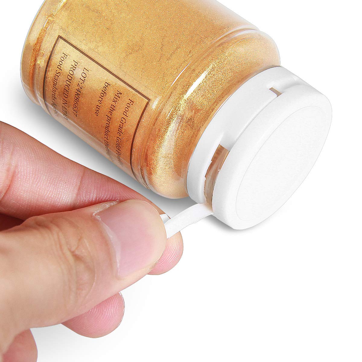 HomeHere luster dust brushed onto gum paste provides realistic metallic accents.