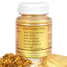 HomeHere luster powder dust on fondant for a metallic shine on decorative cakes.