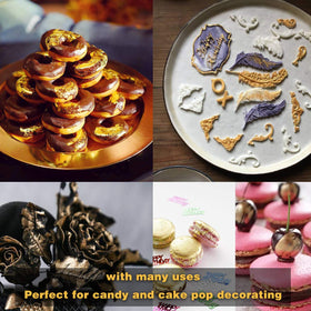 HomeHere rolled fondant accents with luster powder offer premium look.
