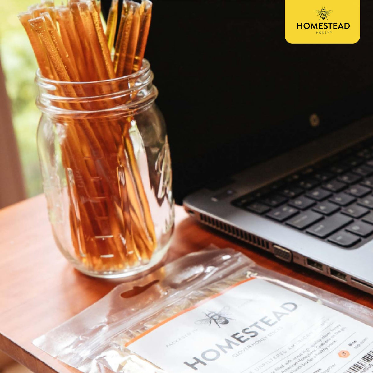 Oatmeal or porridge becomes tastier with Homestead Honey sticks drizzle.