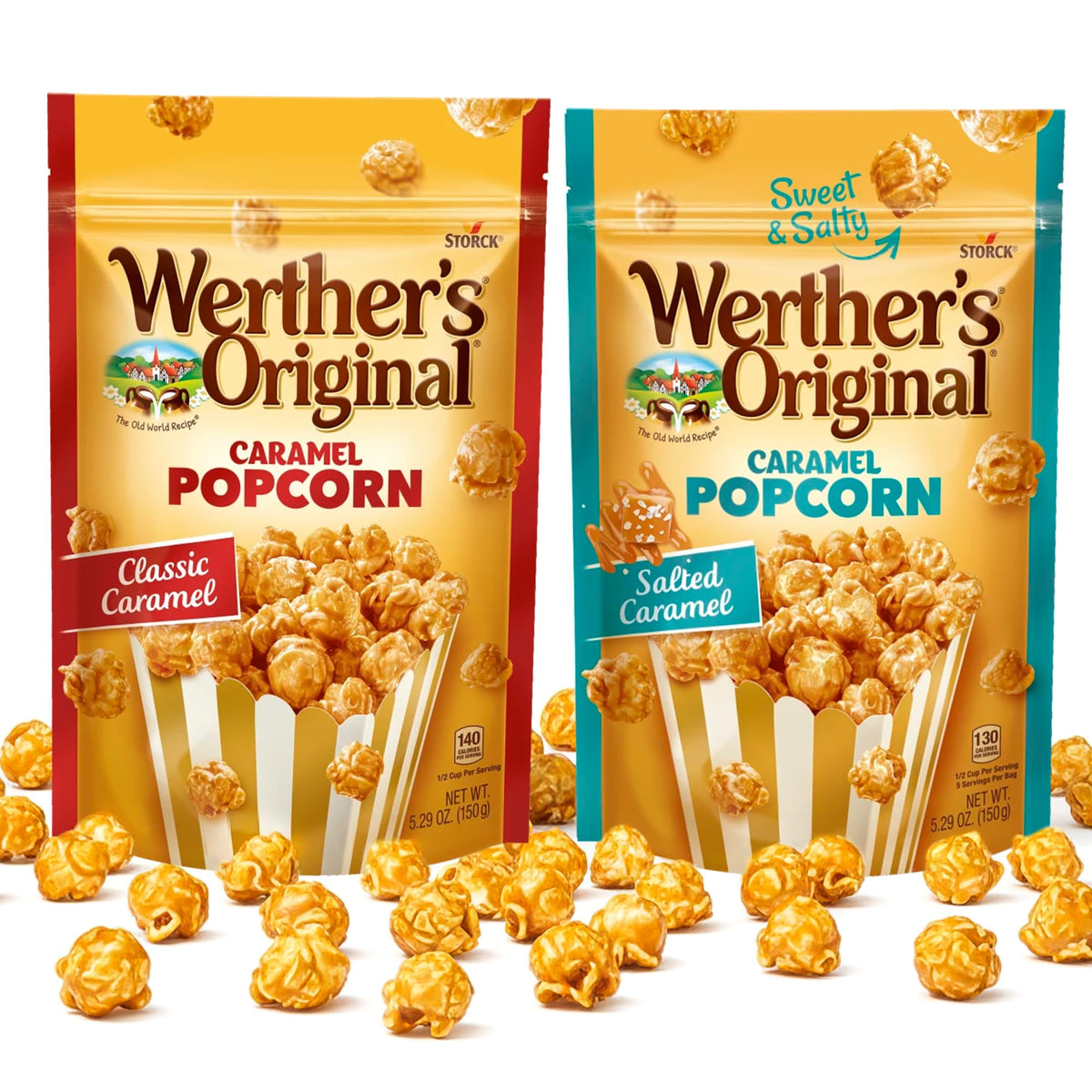 Hominics Werther's Classic Caramel Popcorn Bags for sharing during movie nights.