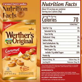 Hominics Werther's caramel-filled candies with creamy center close-up