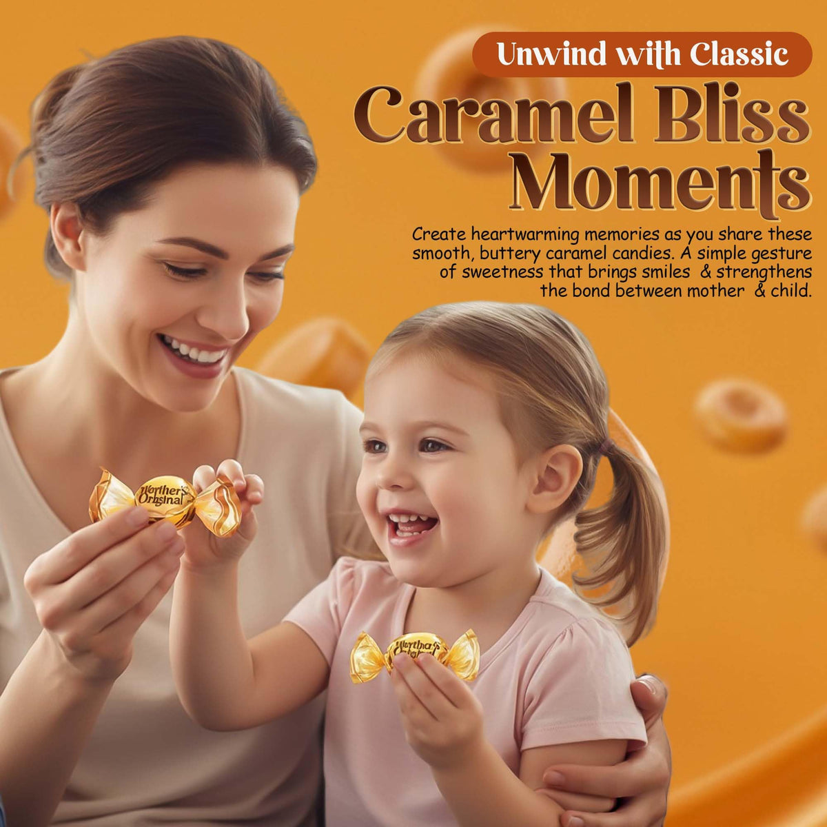 Holiday gift bags featuring Werther's Original candy duo