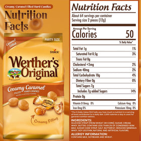 Individually wrapped Werther's Original candies in the pack for sharing