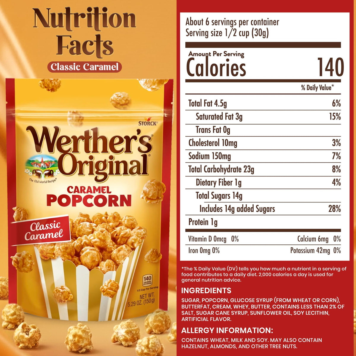 Hominics Werther's Salted Caramel Popcorn Bags for a balanced sweet-and-savory bite.