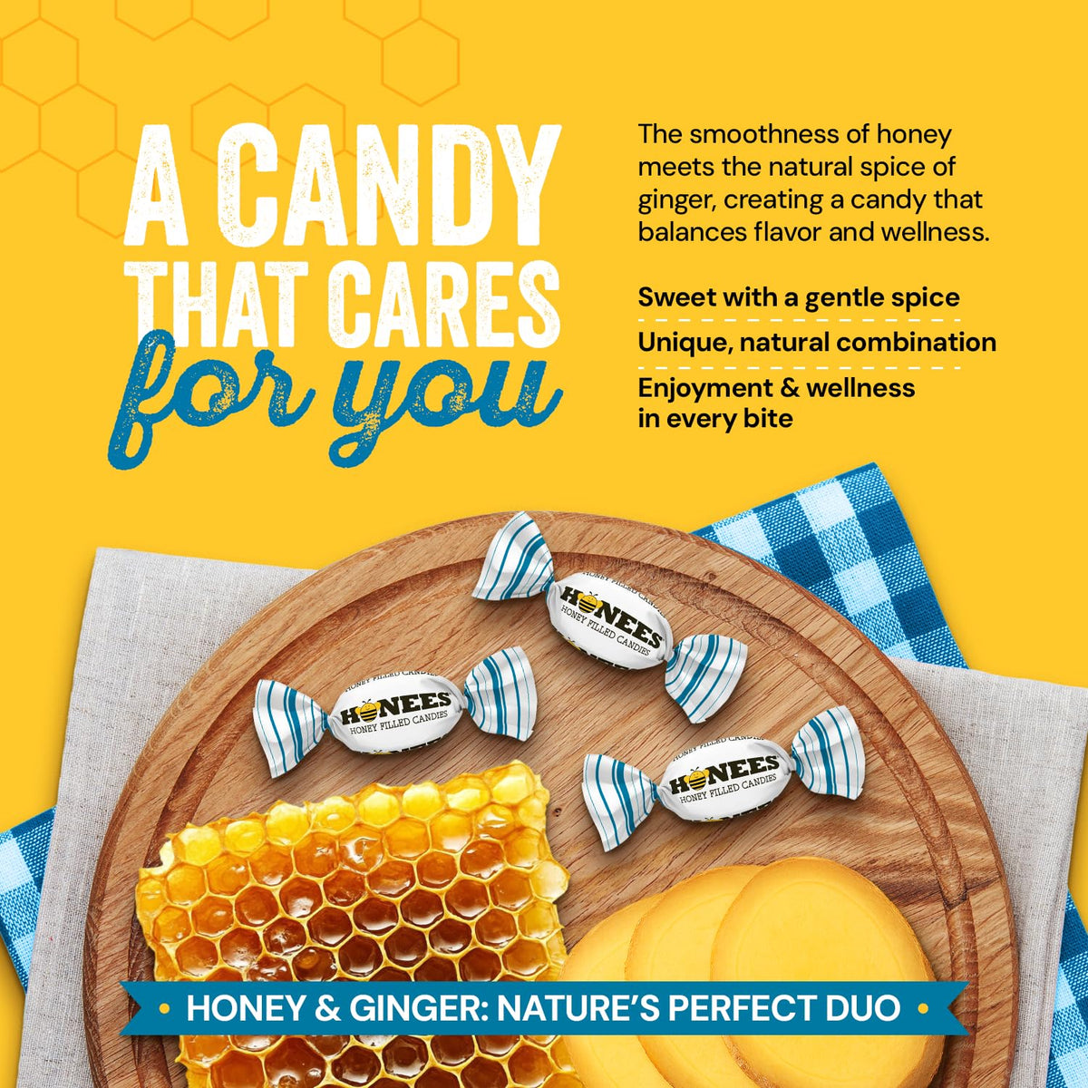 Honees hard candy on the go in a compact purse-friendly form