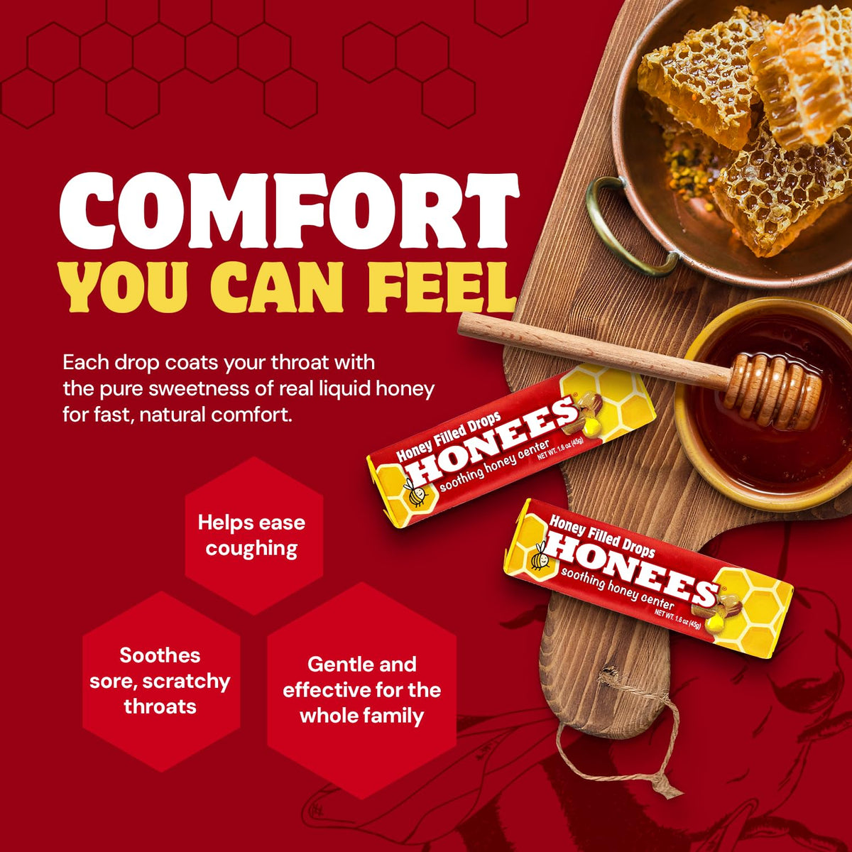 Travel bar of Honees drops ready for on-the-go relief