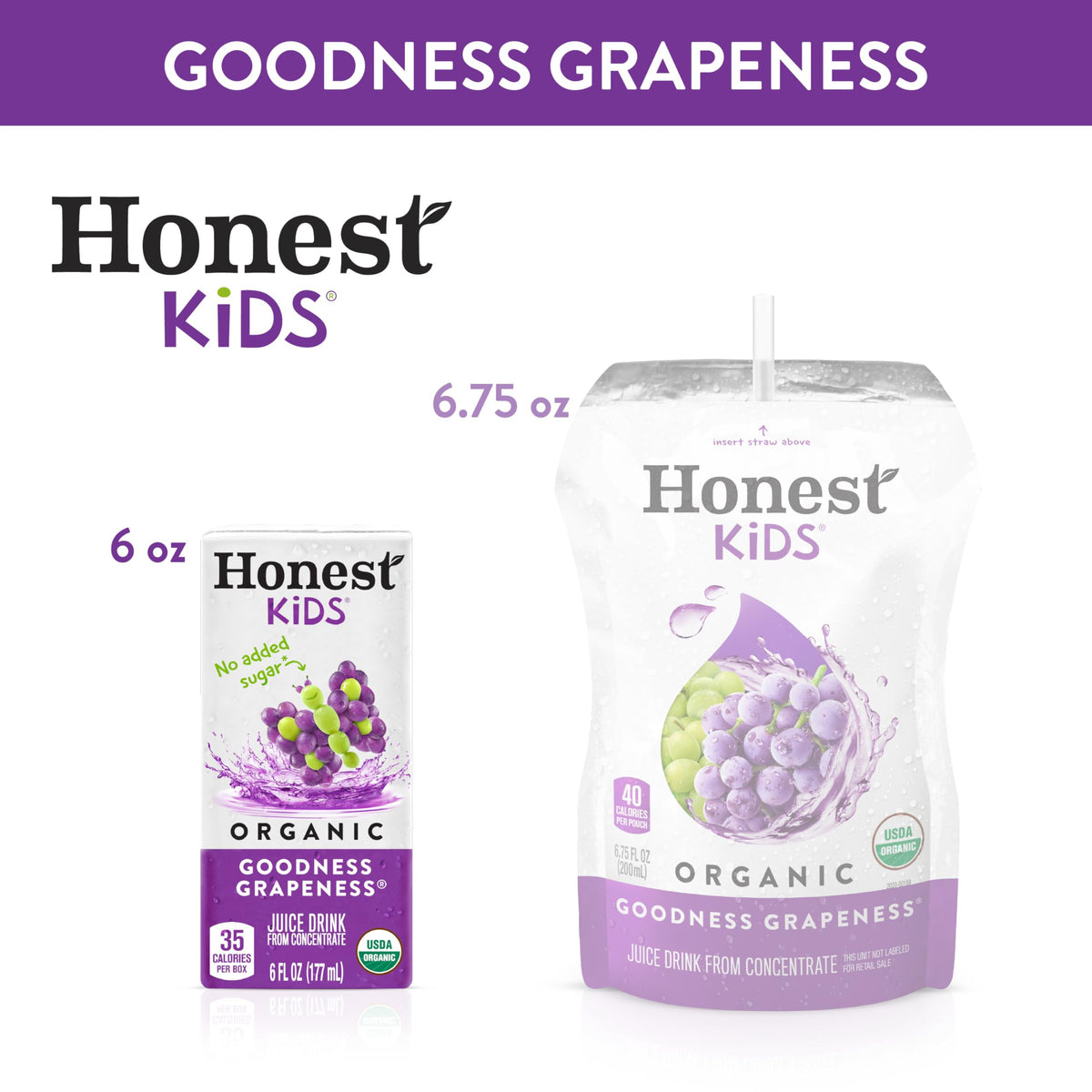 Honest Kids Goodness Grapeness lunchbox scene demonstrates portable juice for on-the-go.