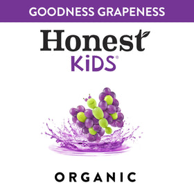 Honest Kids Goodness Grapeness pouring with grape-forward taste for kids.