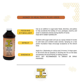 Honey B Healthy Plus foundation spray aiding acceptance on new plastic foundation.
