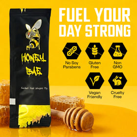 Honey Bae quick energy sachet supports busy morning focus.
