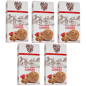 Honey Bird Sweets Persian Walnut Koloocheh cookie closeup, rich walnut filling for tea time.