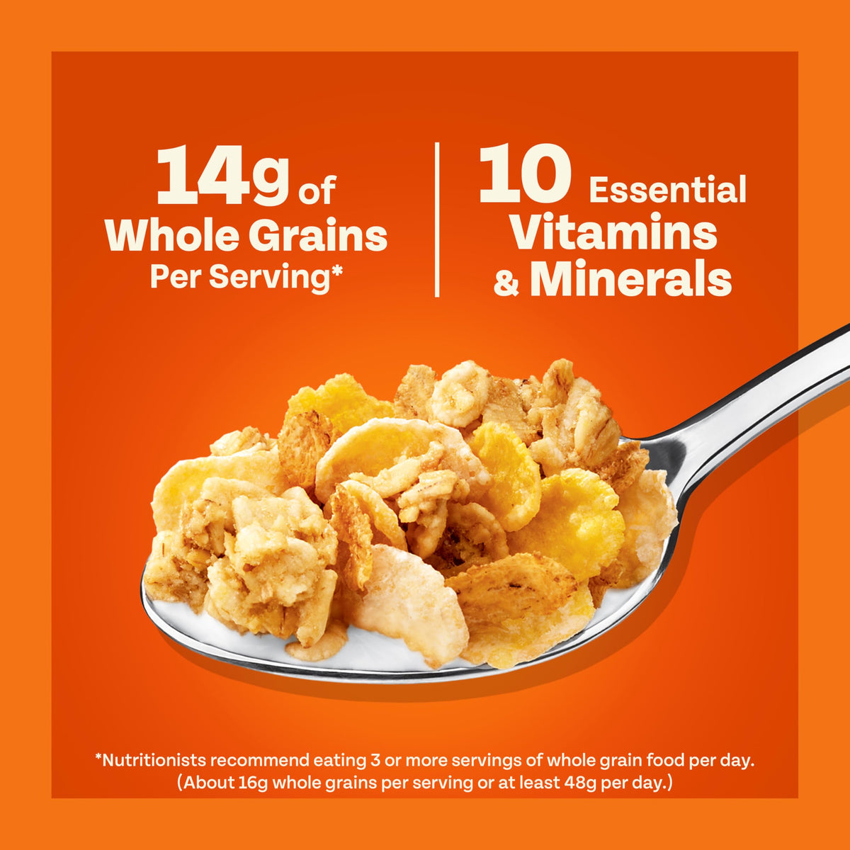 Honey Bunches of Oats cereal cup with milk demonstrates quick breakfast satisfaction on busy mornings.