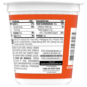 Honey Bunches of Oats honey roasted detail emphasizes natural sweetness and crisp texture.