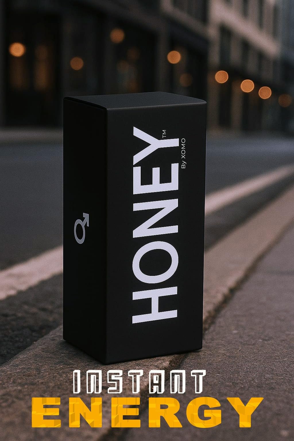 Honey by XOMO pack4 ingredients scene featuring Himalayan Shilajit and royal jelly.