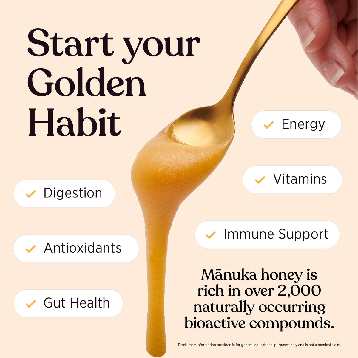 Honey drizzled into warm water with lemon