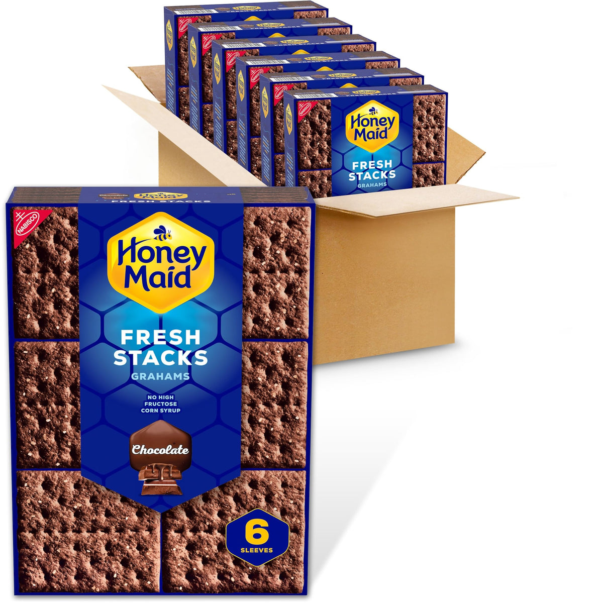 Honey Maid Fresh Stacks chocolate grahams box ready for school lunches