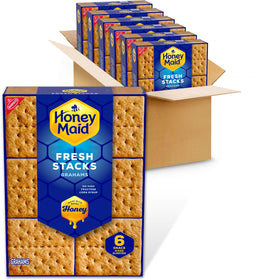 Honey Maid Fresh Stacks graham crackers pack front, bulk travel snack option