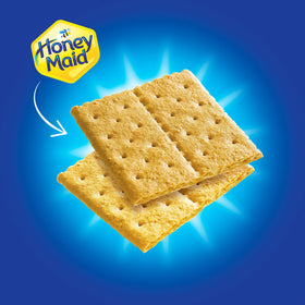 Honey Maid graham crackers square crackers close-up showing crisp texture.
