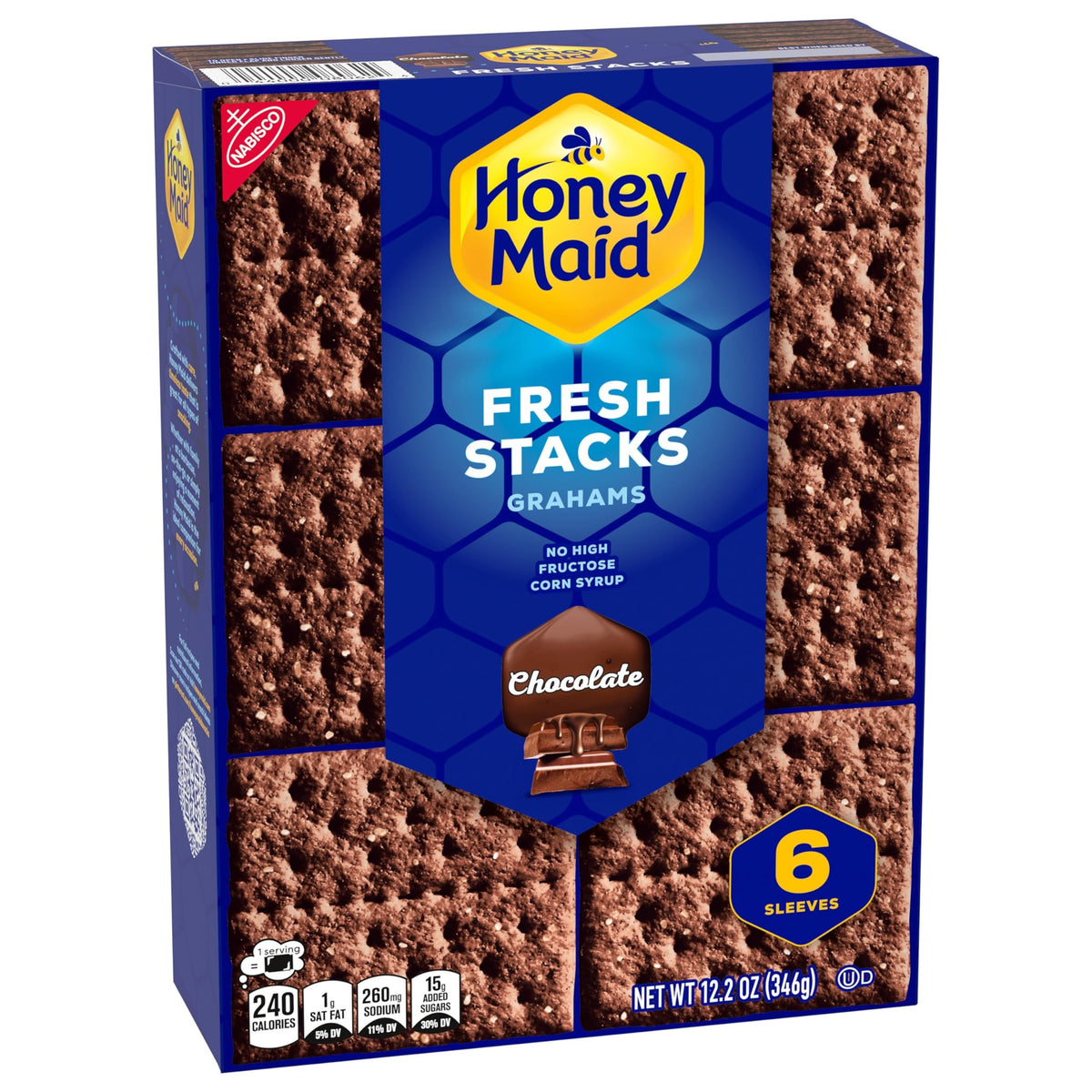Chocolate grahams paired with peanut butter for a treat