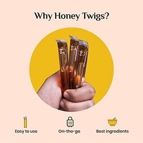 Honey Twigs drizzle over breakfast image demonstrates versatile flavor enhancement.