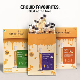 Honey Twigs Himalayan honey sticks desk drawer easy grab-and-go sweetness.