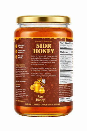 Close-up of Honey XP Sidr honey texture, thick and creamy pour for spreading.