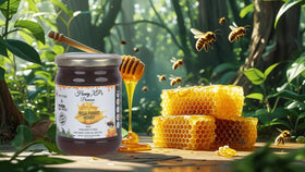 Honey XP freshly packed in glass jar preserves taste and aroma.