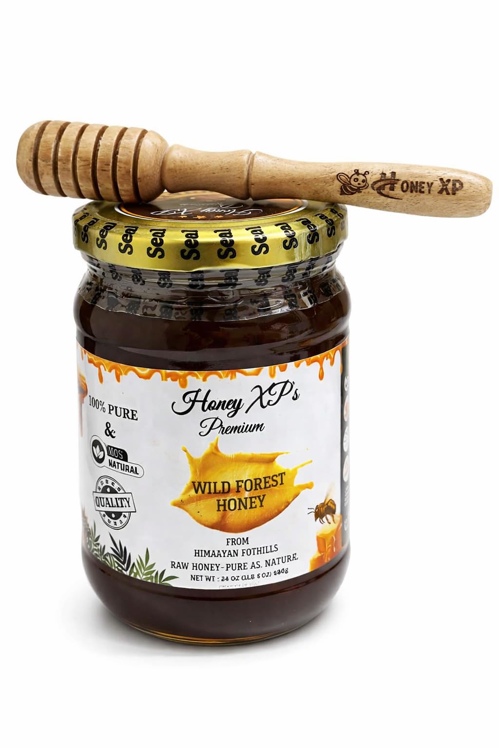 Honey XP image at high-altitude Himalayan forests highlighting pristine sourcing.