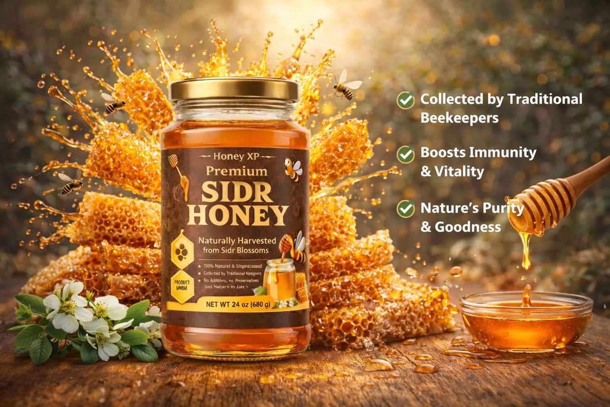 No-mess tip: wipe the rim for drip-free pouring with Honey XP.