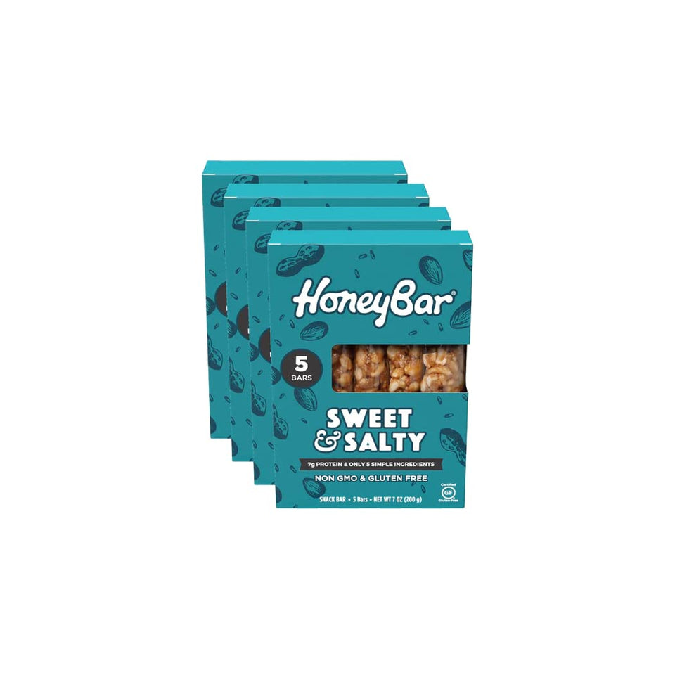 HoneyBar Snack Bar unwrapped with honey and nuts for on-the-go energy.