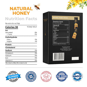 HONIGMA Acacia honey stick close-up texture shows light color and liquid consistency for toppings.