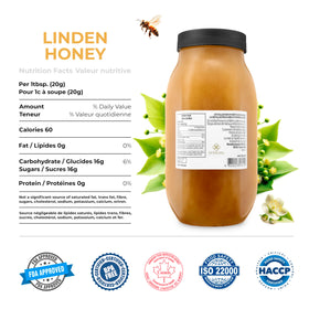 HONIGMA Marma Linden Honey label highlights Ukrainian origin and pure, unpasteurized quality