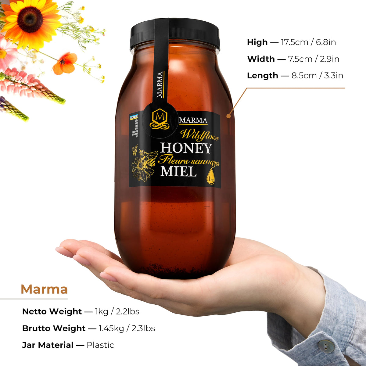 HONIGMA Marma Wildflower Honey crystal texture melts on toast.