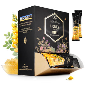 HONIGMA Pure Ukrainian Acacia Honey Stick 50-count pack for convenient on-the-go energy