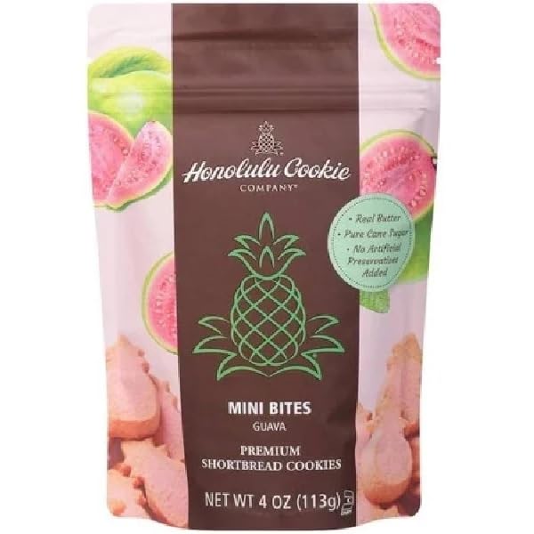 Honolulu Cookie guava shortbread cookie 4-ounce on display, ideal for gifting or tea pairing.