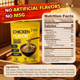 Hooked on Ramen packaging with clean ingredients and no artificial flavors