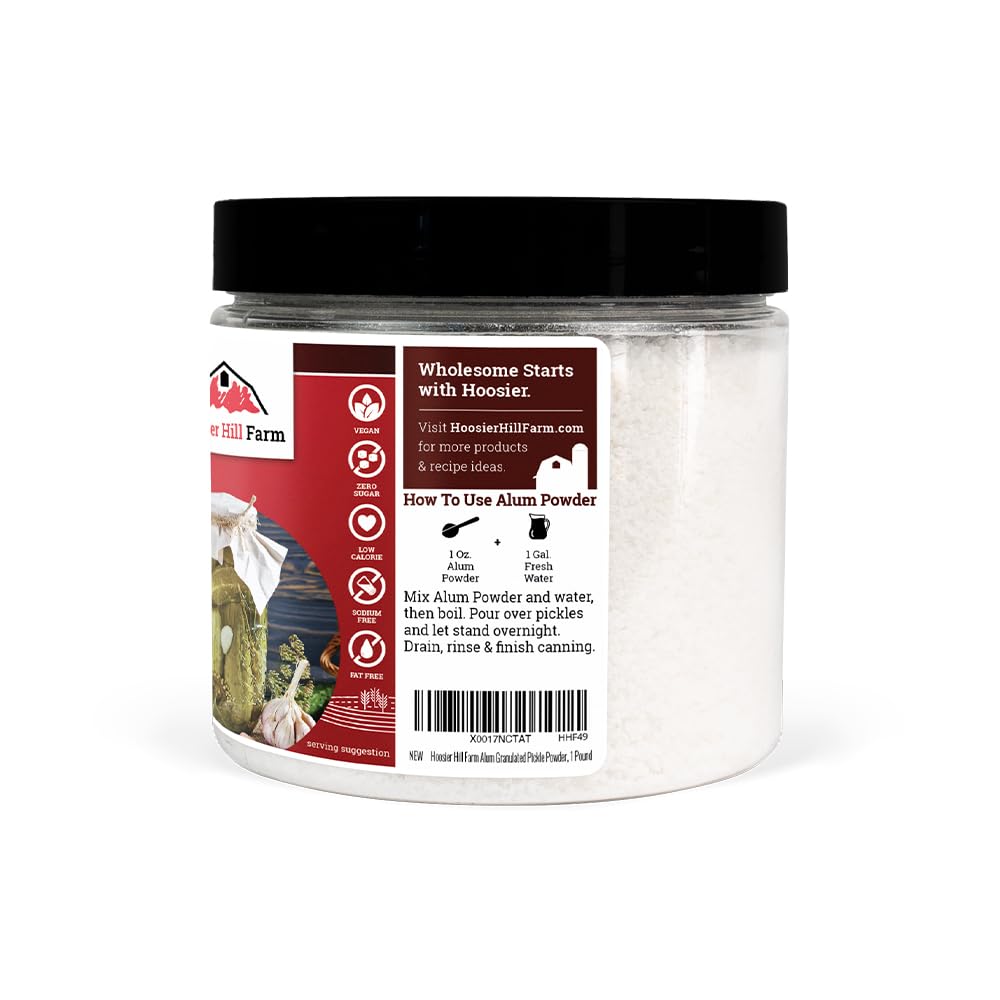 Hoosier Hill Farm alum powder stored in pantry with other essentials