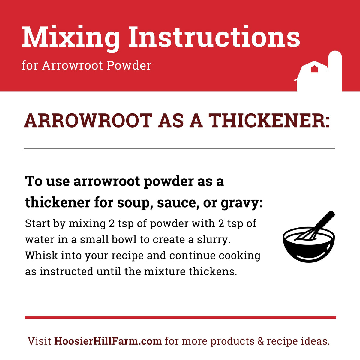 Hoosier Hill Farm Arrowroot Powder thickens gravies without altering flavor