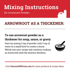 Hoosier Hill Farm Arrowroot Powder thickens gravies without altering flavor
