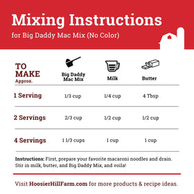 Hoosier Hill Farm Big Daddy Mac Mix ready to serve family meals.