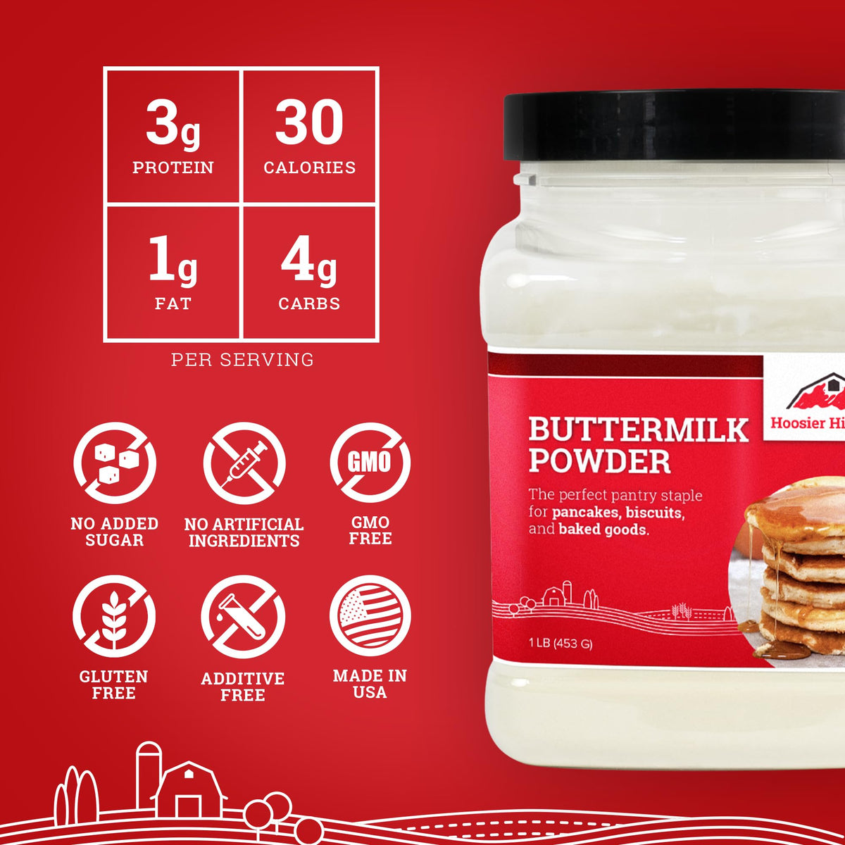 Hoosier Hill Farm Buttermilk Powder biscuits cooling on rack