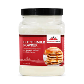 Hoosier Hill Farm Buttermilk Powder bottle shown as a convenient pantry staple