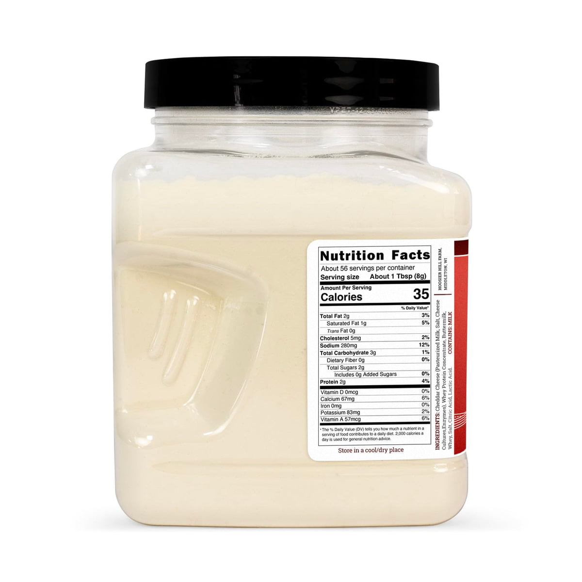 Hoosier Hill Farm cheddar cheese powder adds depth to casseroles and potatoes.